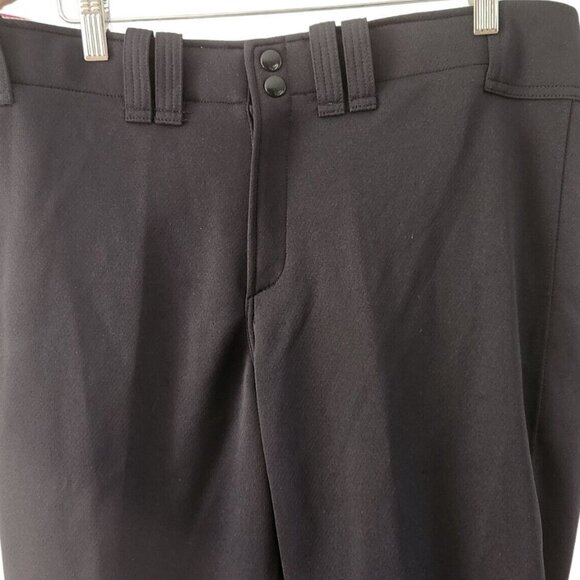 Mizuno Navy Blue Womens Size L Softball Crop Pants Elastic Bottom Belt Hoops - Picture 3 of 6